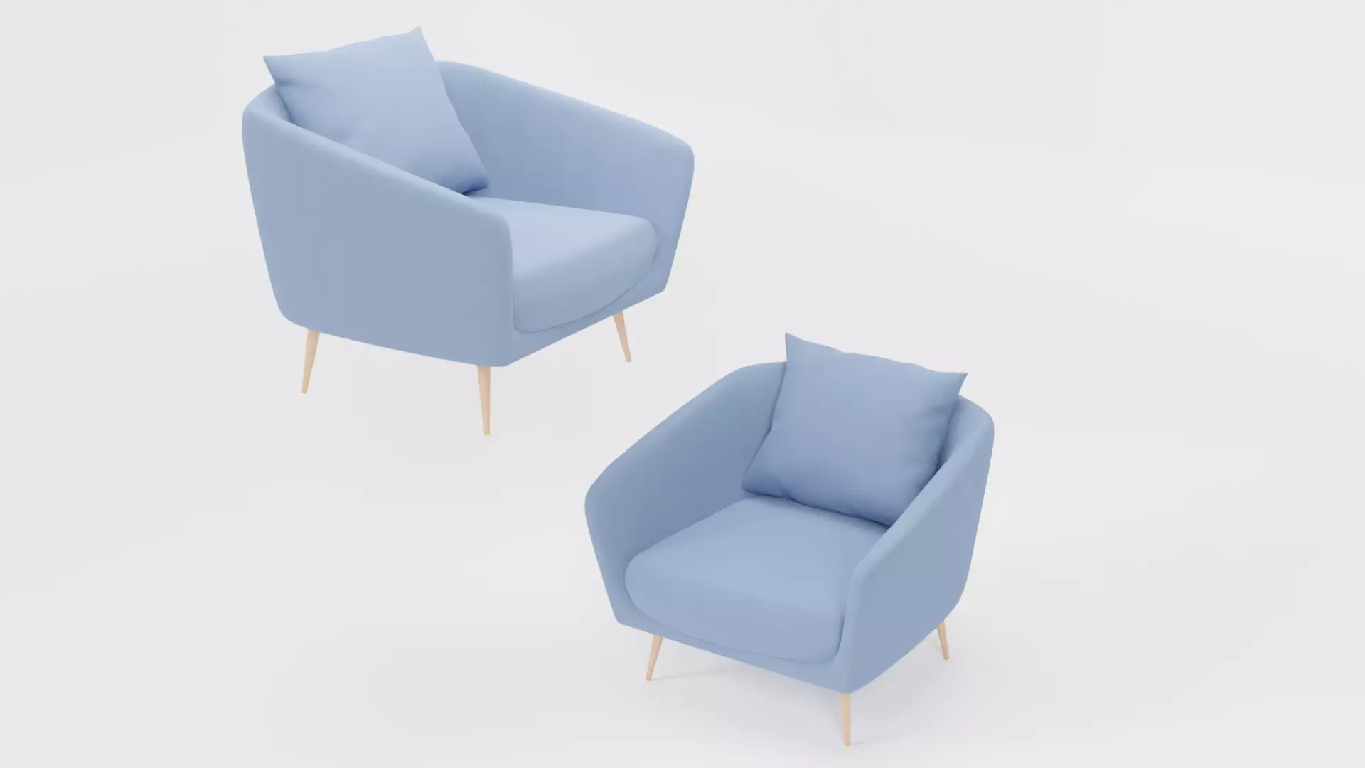 Different Fabric Chair 3d model 3D model_0