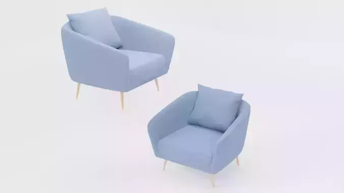 Different Fabric Chair 3d model 3D model