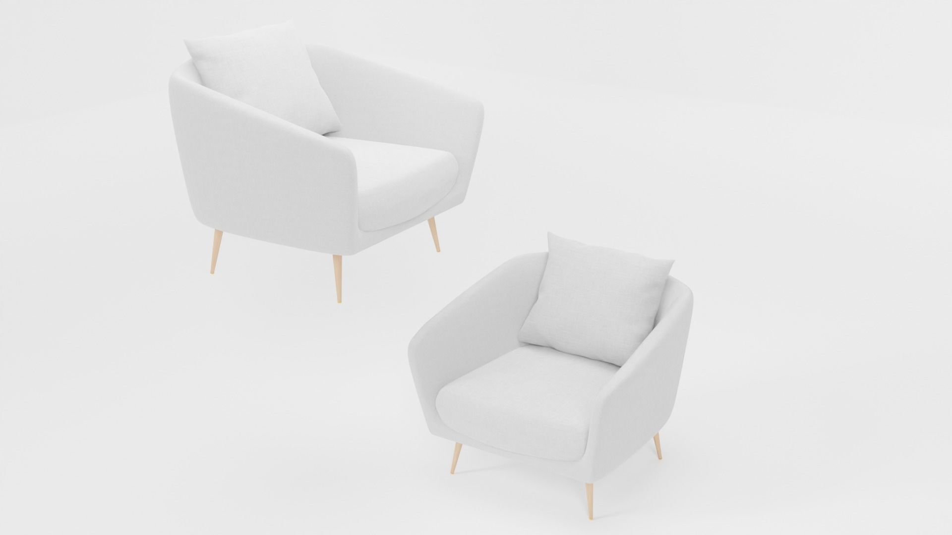 Different Fabric Chair 3d model 3D model_2