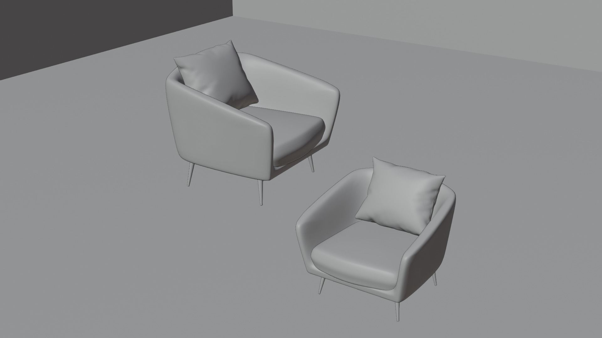 Different Fabric Chair 3d model 3D model_6