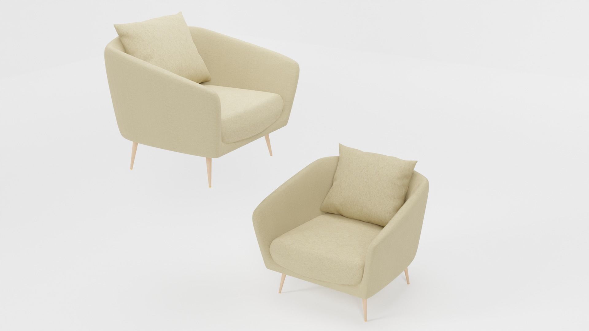 Different Fabric Chair 3d model 3D model_4