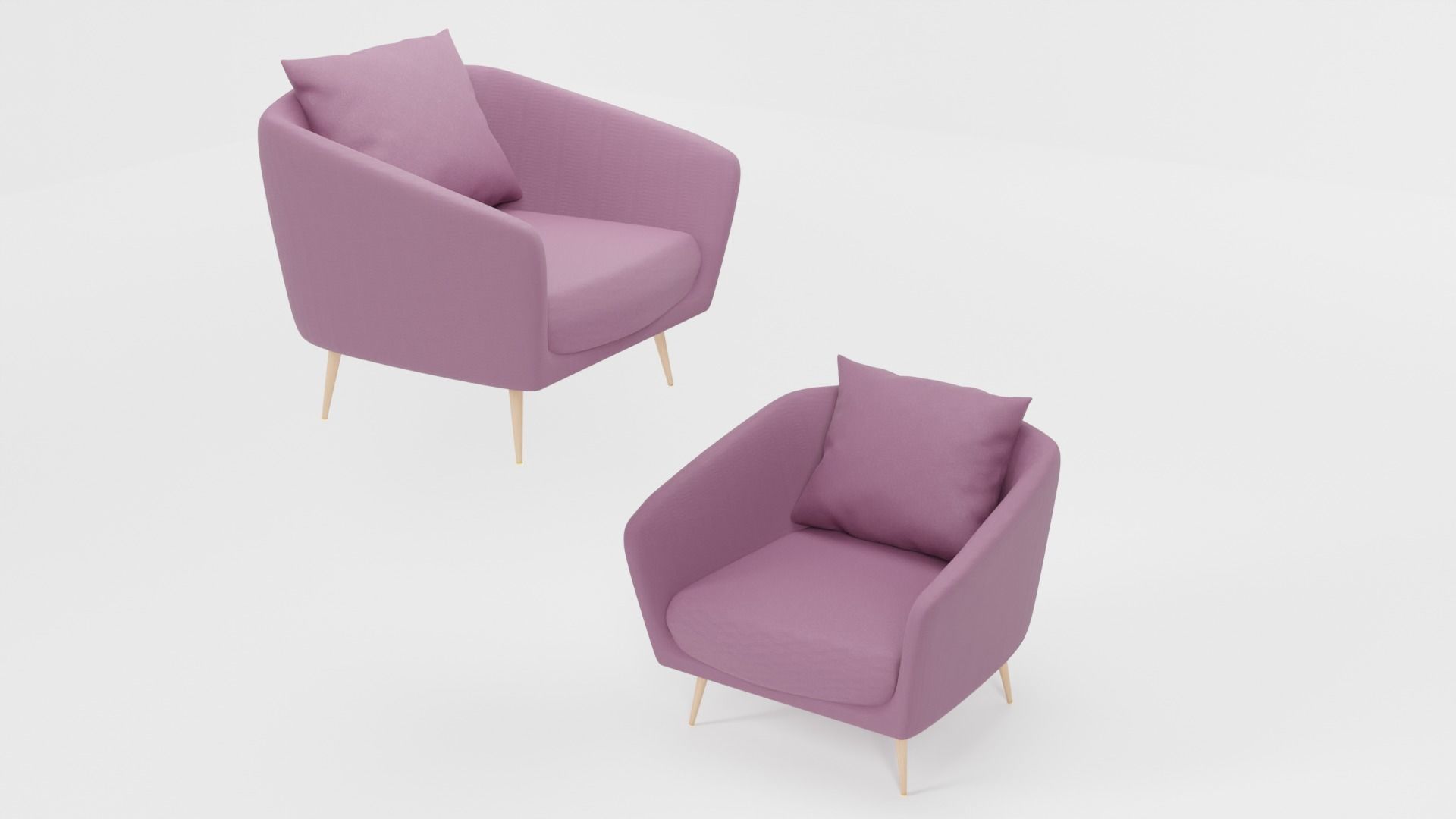 Different Fabric Chair 3d model 3D model_1