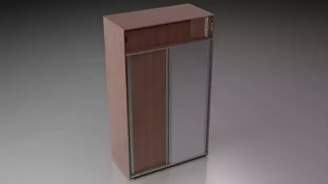 Animated-modular-wooden wardrobe
