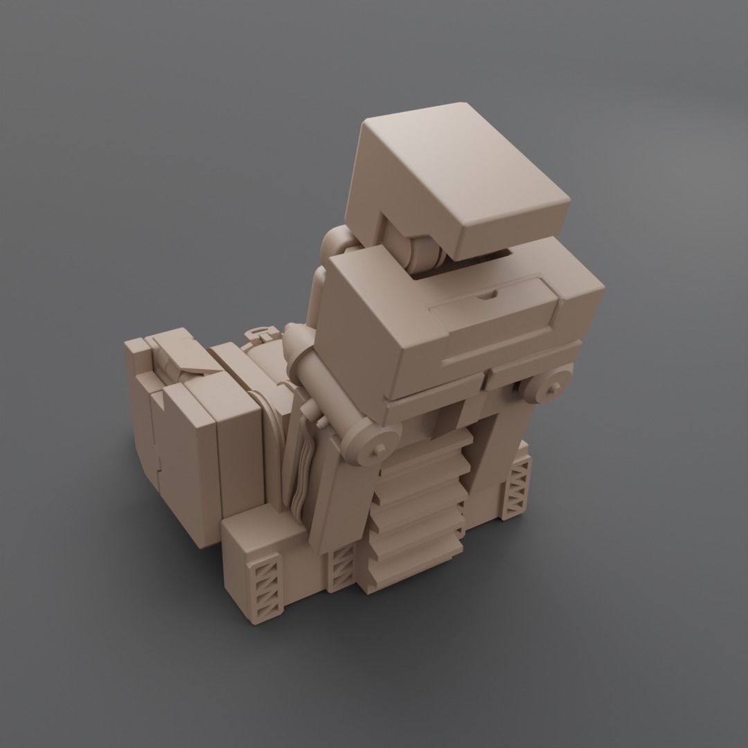 Pilot seat Free low-poly 3D model_7