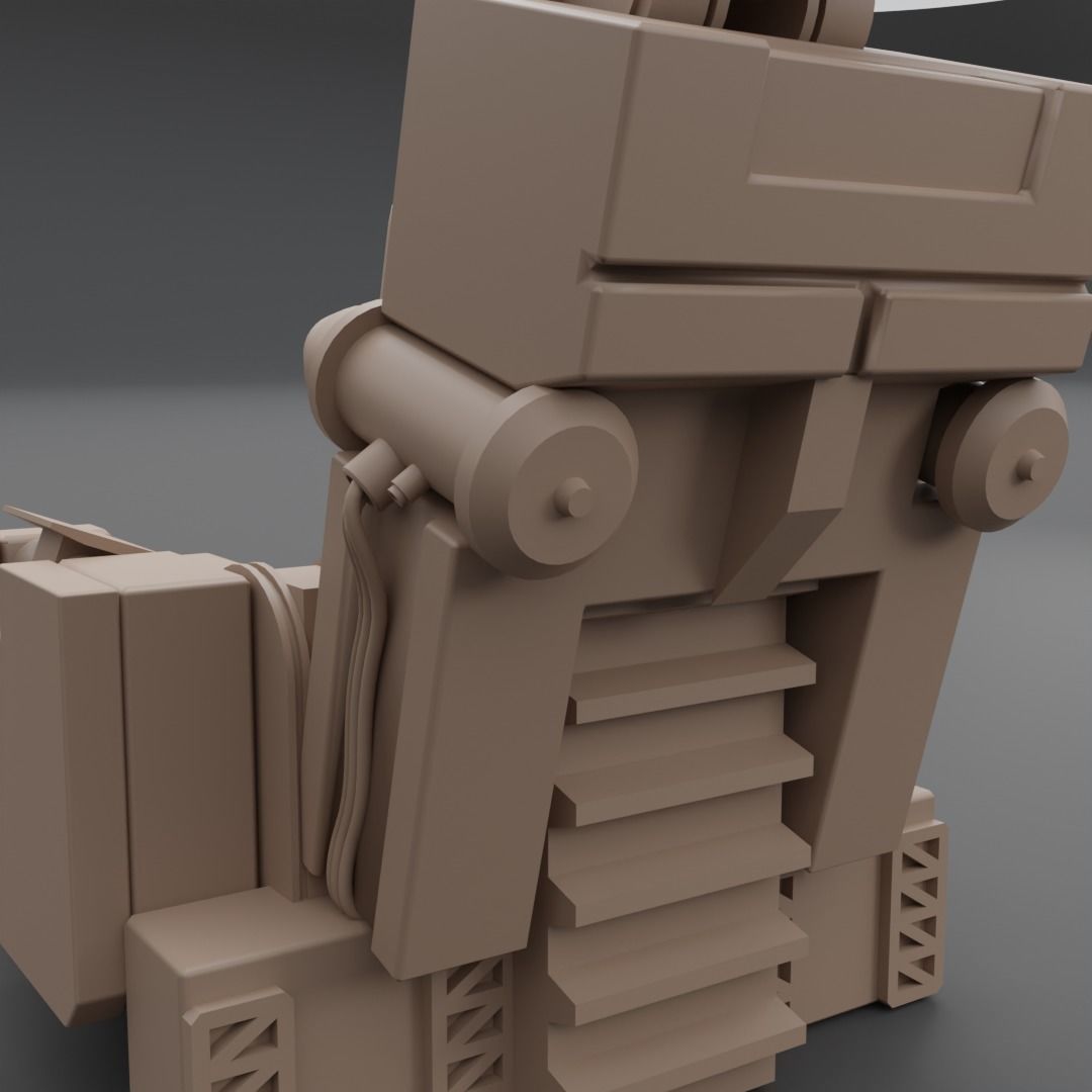 Pilot seat Free low-poly 3D model_13