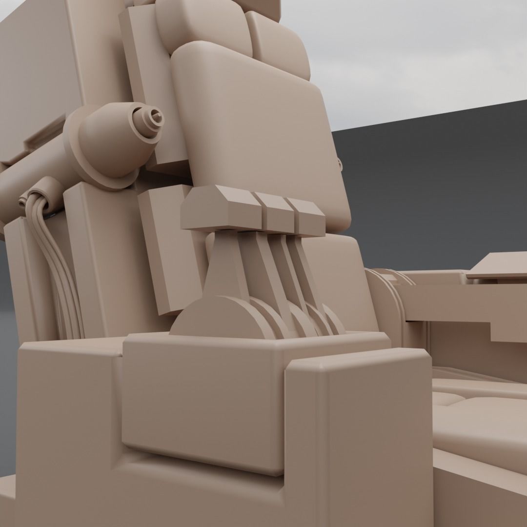 Pilot seat Free low-poly 3D model_14