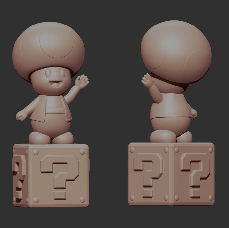 TOAD - SUPER MARIO BROS 3D print model_3