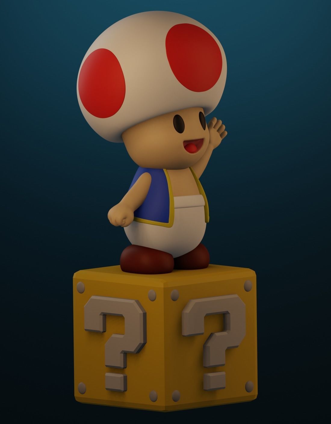 TOAD - SUPER MARIO BROS 3D print model_1