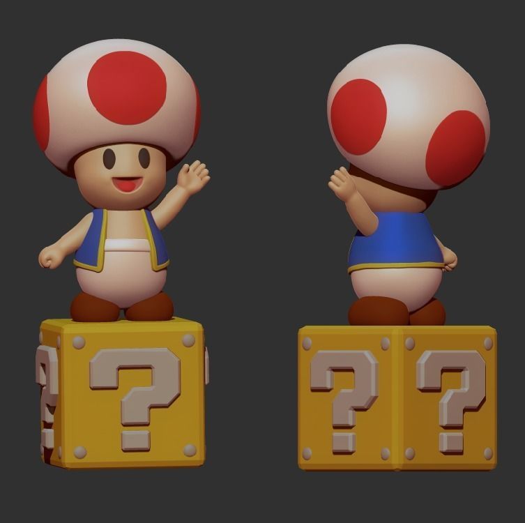 TOAD - SUPER MARIO BROS 3D print model_2