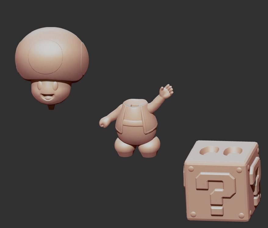 TOAD - SUPER MARIO BROS 3D print model_4