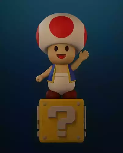 TOAD - SUPER MARIO BROS 3D print model