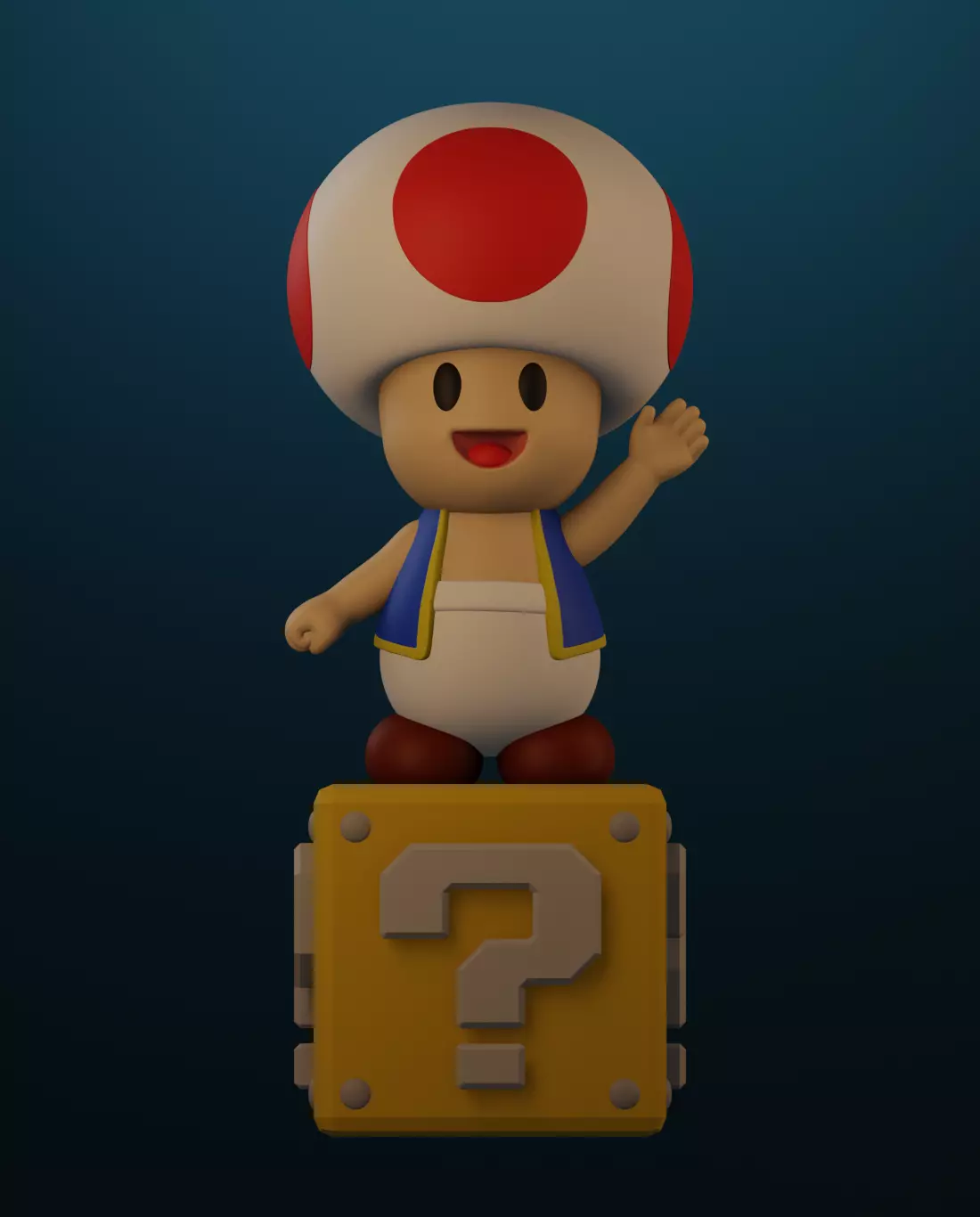 TOAD - SUPER MARIO BROS 3D print model_0