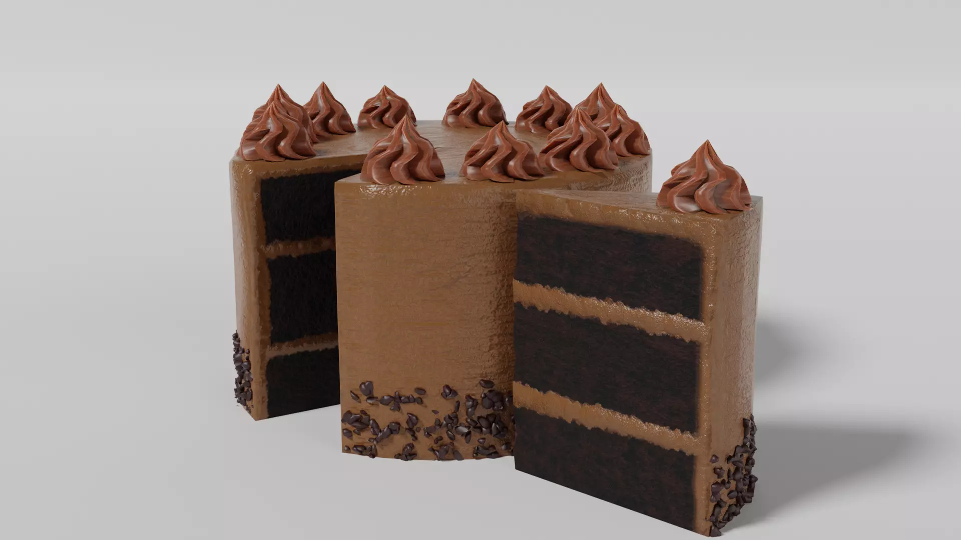 Chocolate Cake 3D model_0