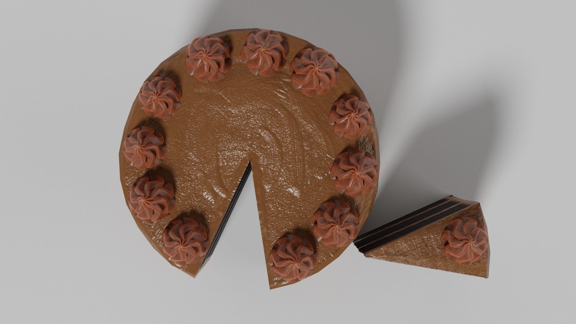 Chocolate Cake 3D model_3