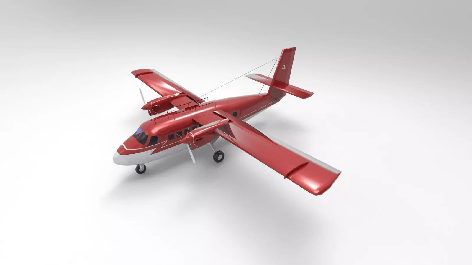 DHC-6 Twin Otter Airplane 3D model_0