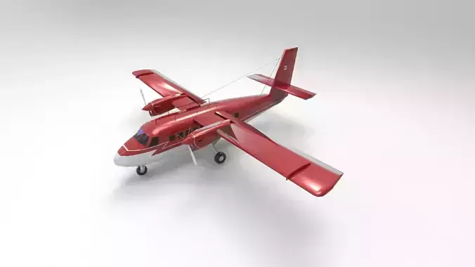DHC-6 Twin Otter Airplane 3D model  DHC-6 Twin Otter Airplane 3D model