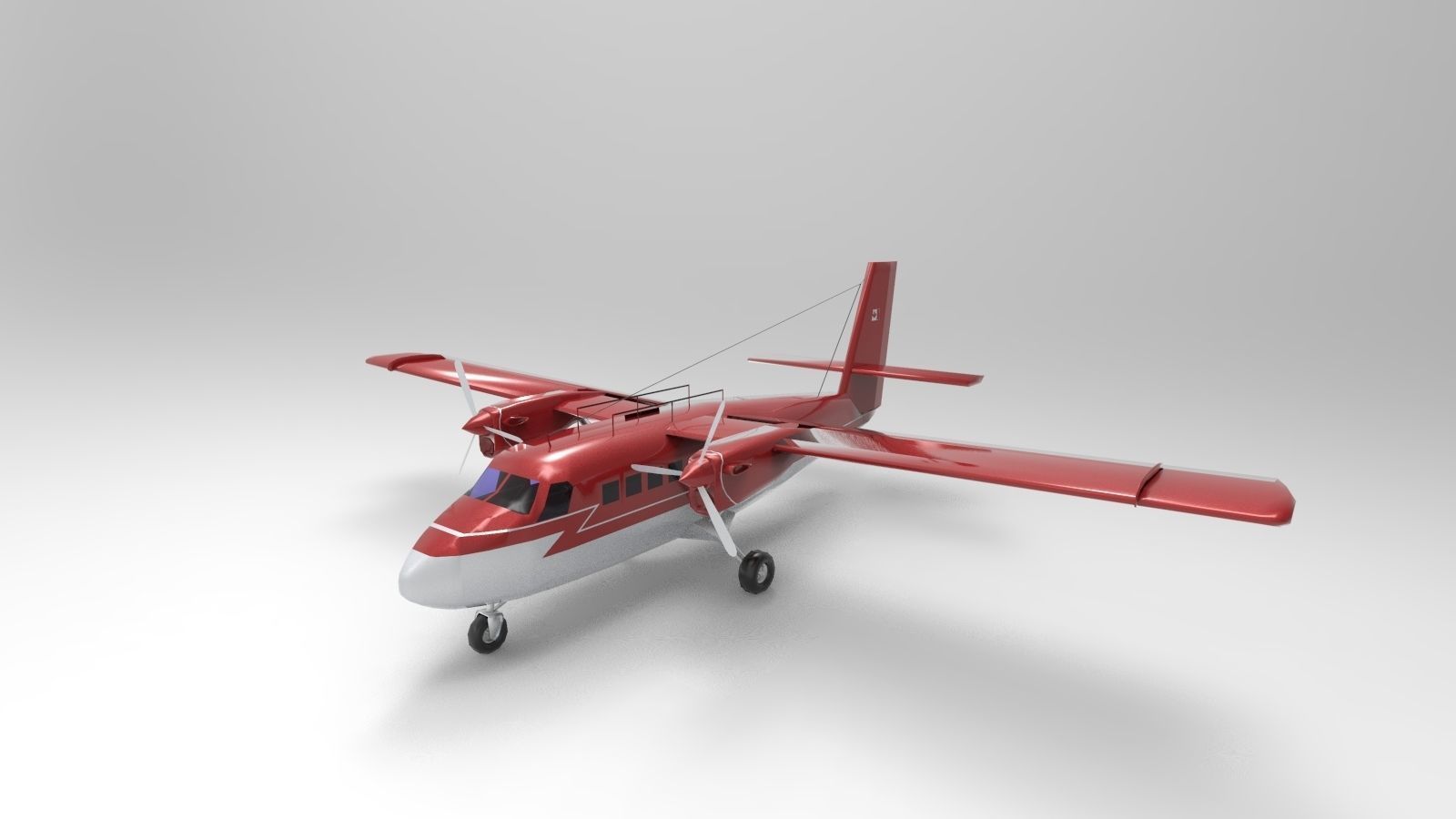 DHC-6 Twin Otter Airplane 3D model_1