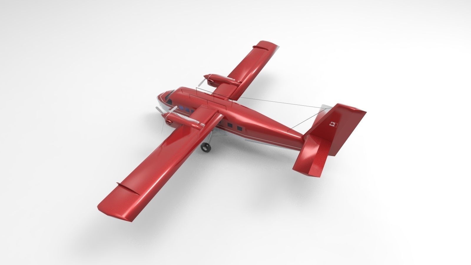 DHC-6 Twin Otter Airplane 3D model_5