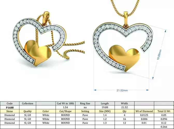 Diamond Solitaire Necklaces Set With Ring 3D Print Model