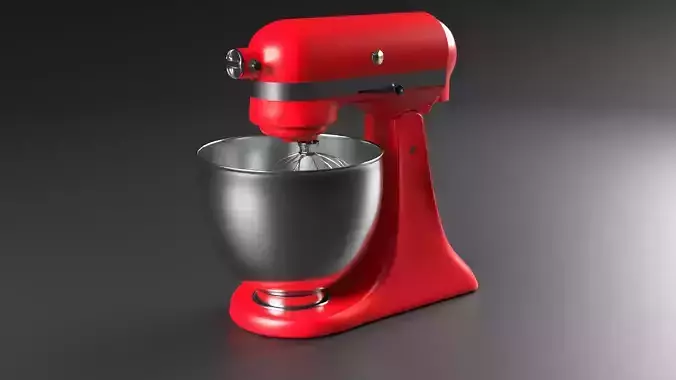 Mixer Metal Bowl Low-poly 3D model