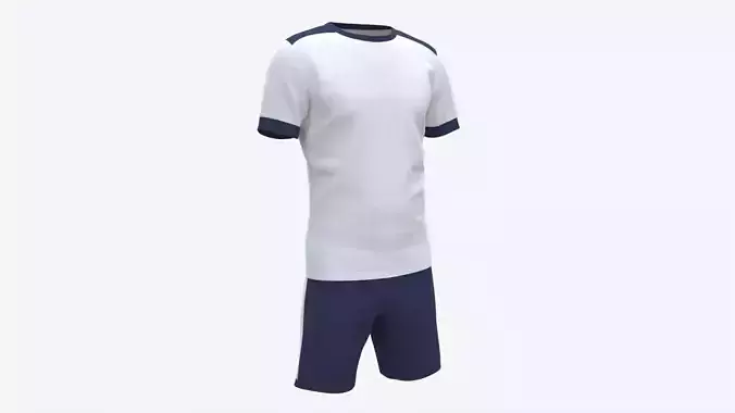 Soccer T-shirt and Shorts White