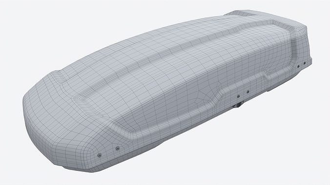 Car Cargo Roof Box 3D model 7