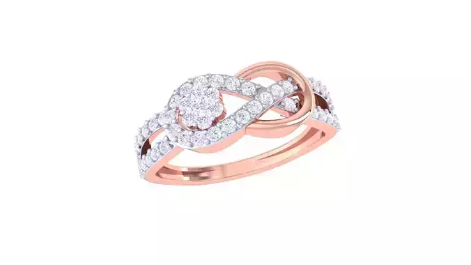 High Jewelry Diamond Cocktail Ring 3dm stl obj renders