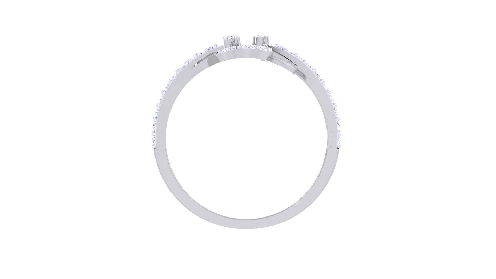 High Jewelry Diamond Cocktail Ring 3dm stl obj renders 3D print model_11