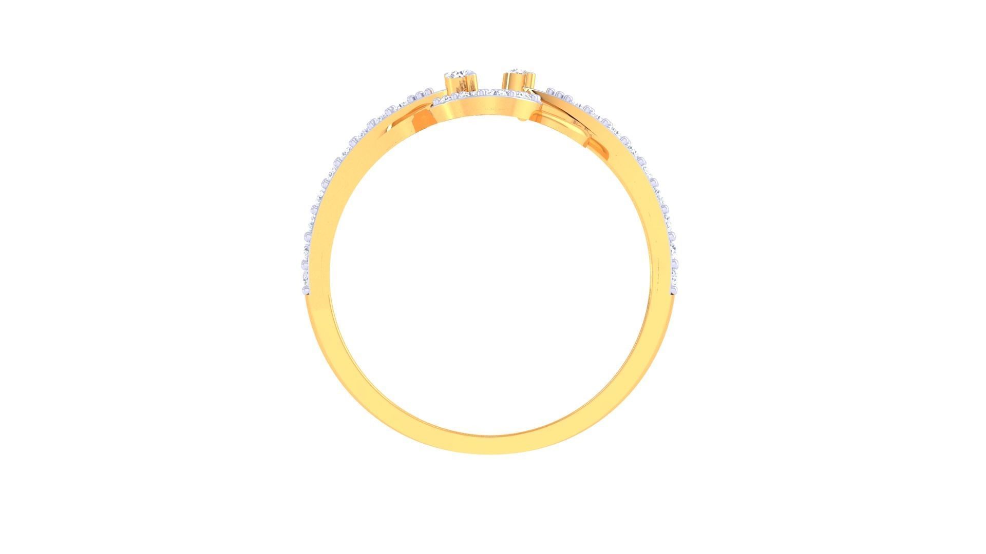 High Jewelry Diamond Cocktail Ring 3dm stl obj renders 3D print model_12