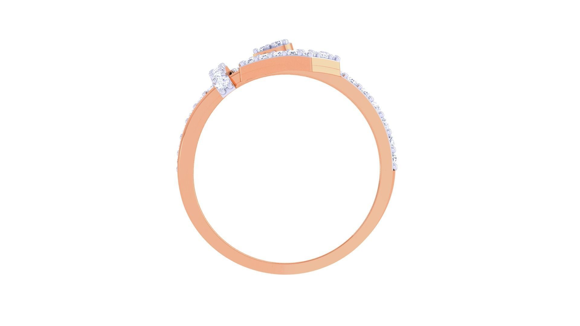 High Jewelry Diamond Cocktail Ring 3dm stl obj renders 3D print model_11