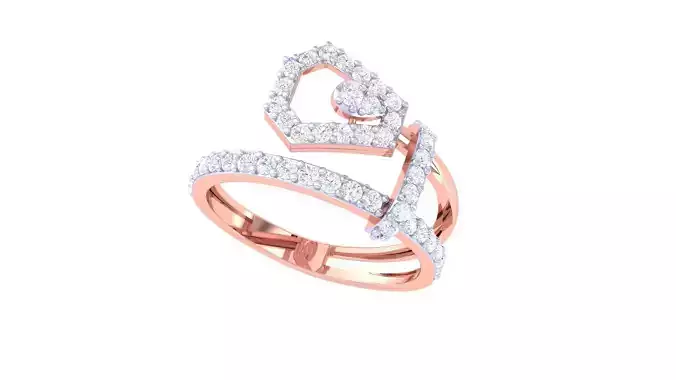 High Jewelry Diamond Cocktail Ring 3dm stl obj renders