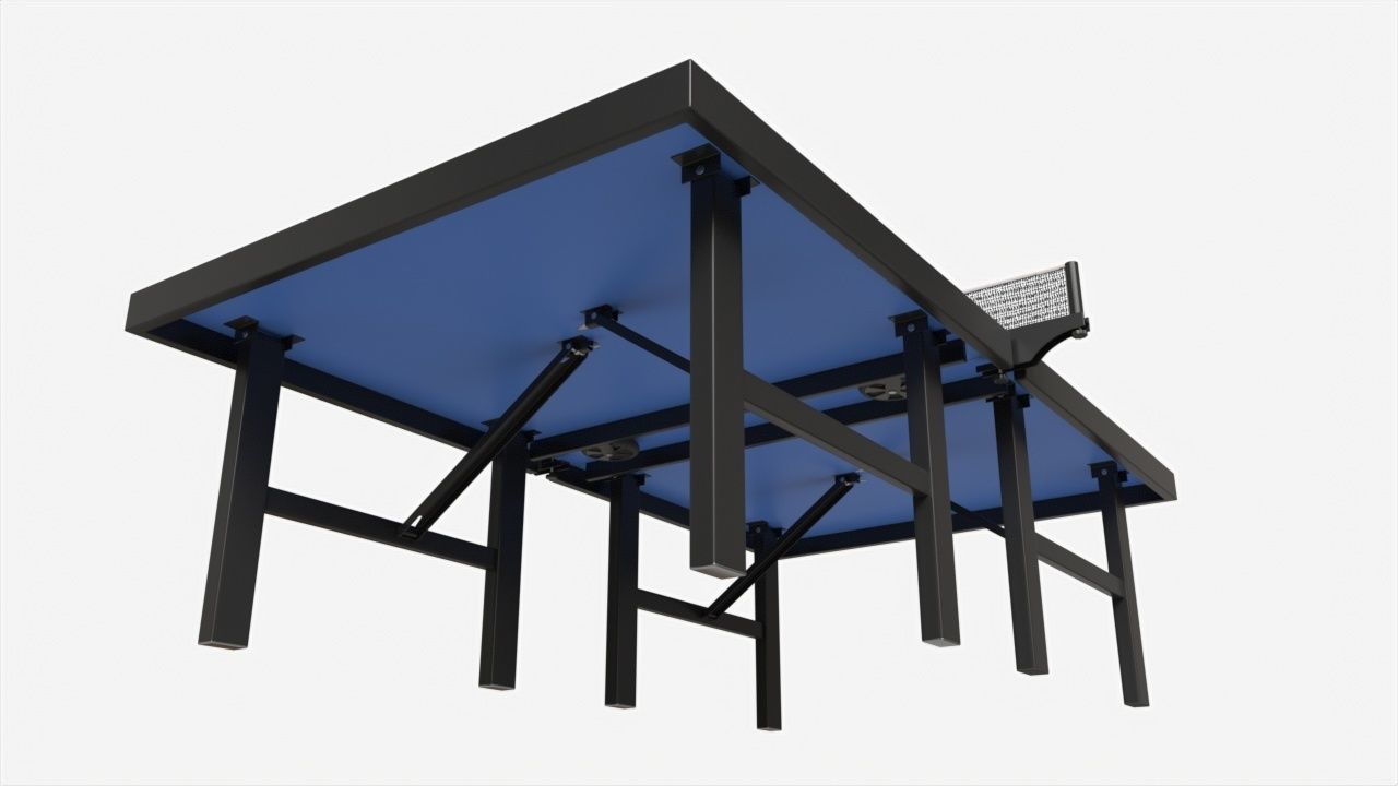 Indoor Table Tennis Table ITTF 3D model_2