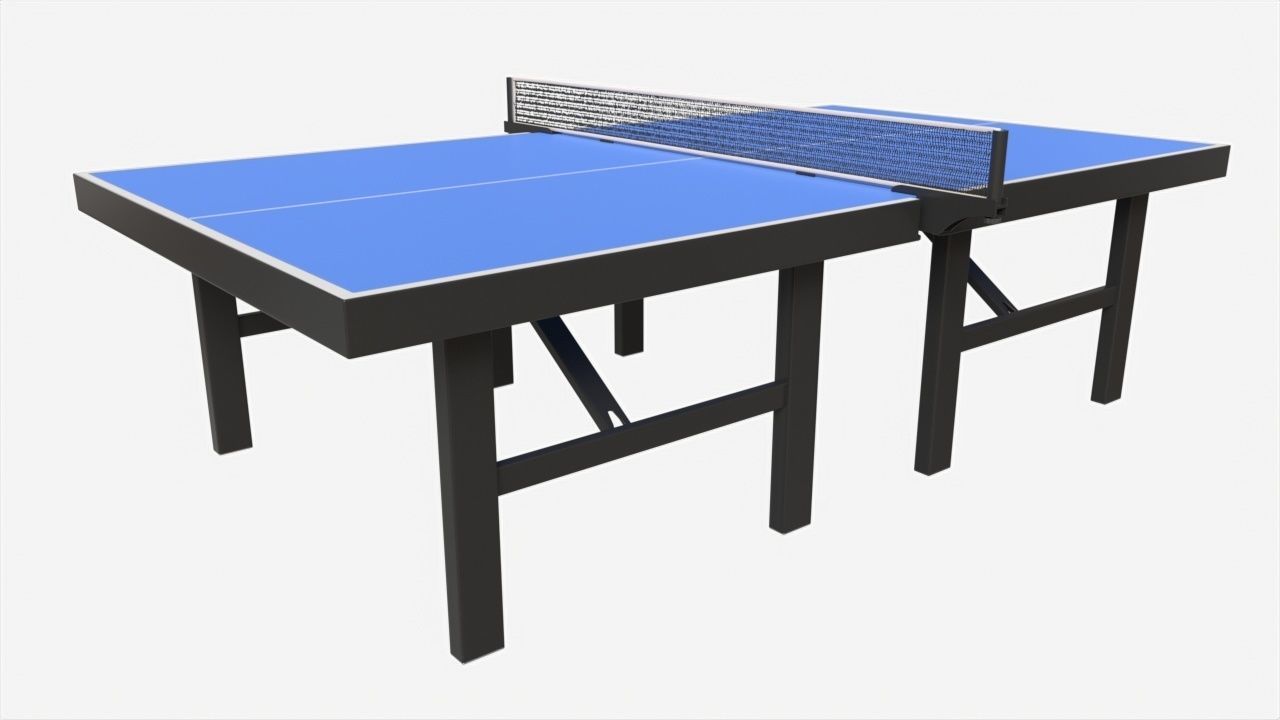 Indoor Table Tennis Table ITTF 3D model_1