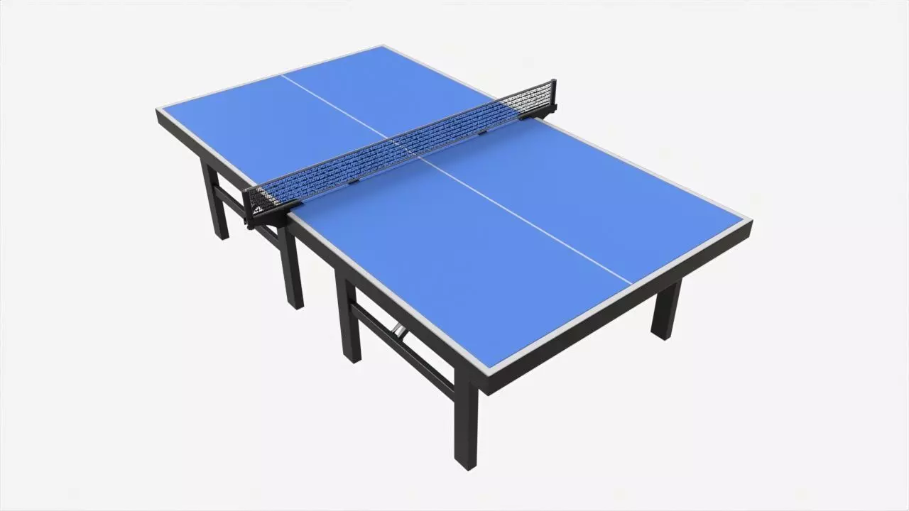 Indoor Table Tennis Table ITTF 3D model_0