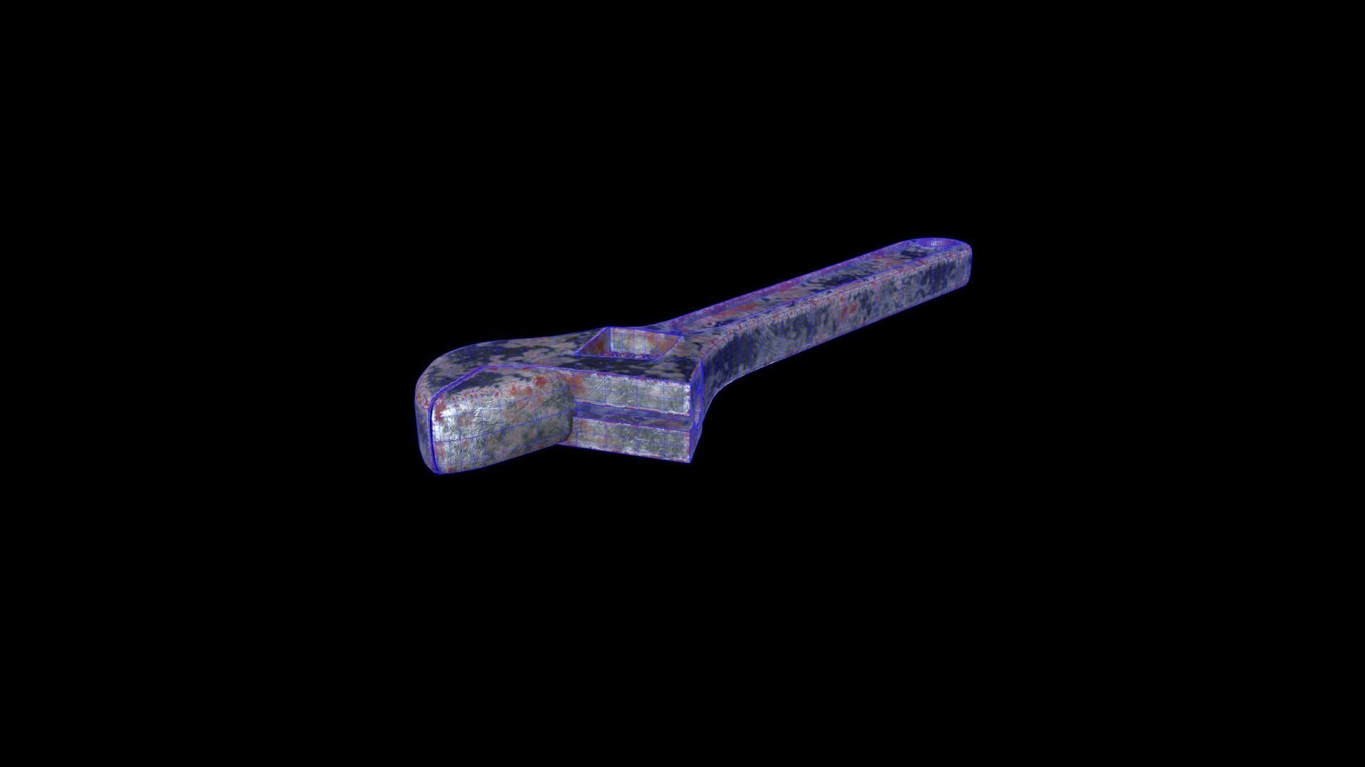 OLD  - WRENCH  Low-poly 3D model_7