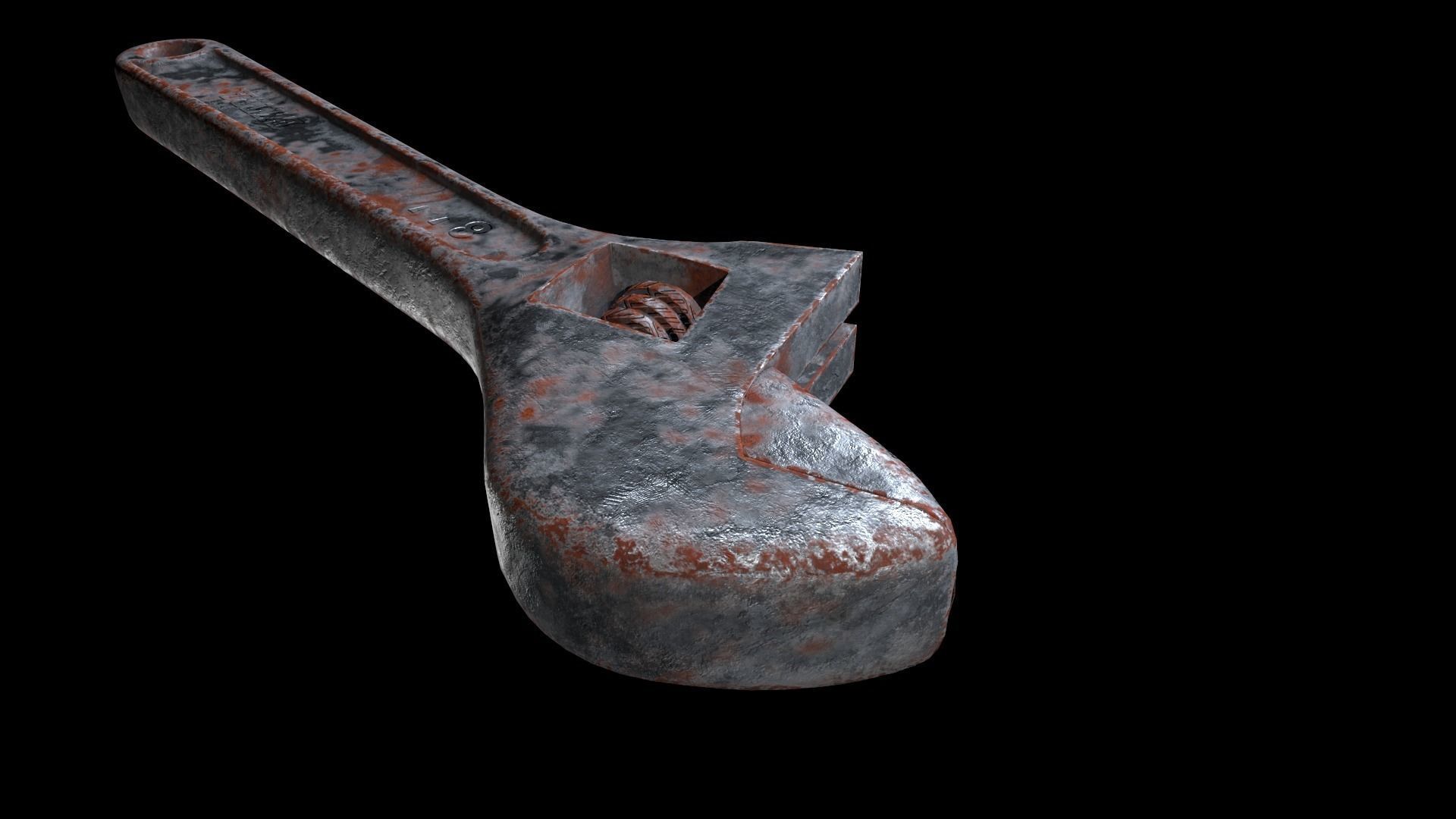 OLD  - WRENCH  Low-poly 3D model_3