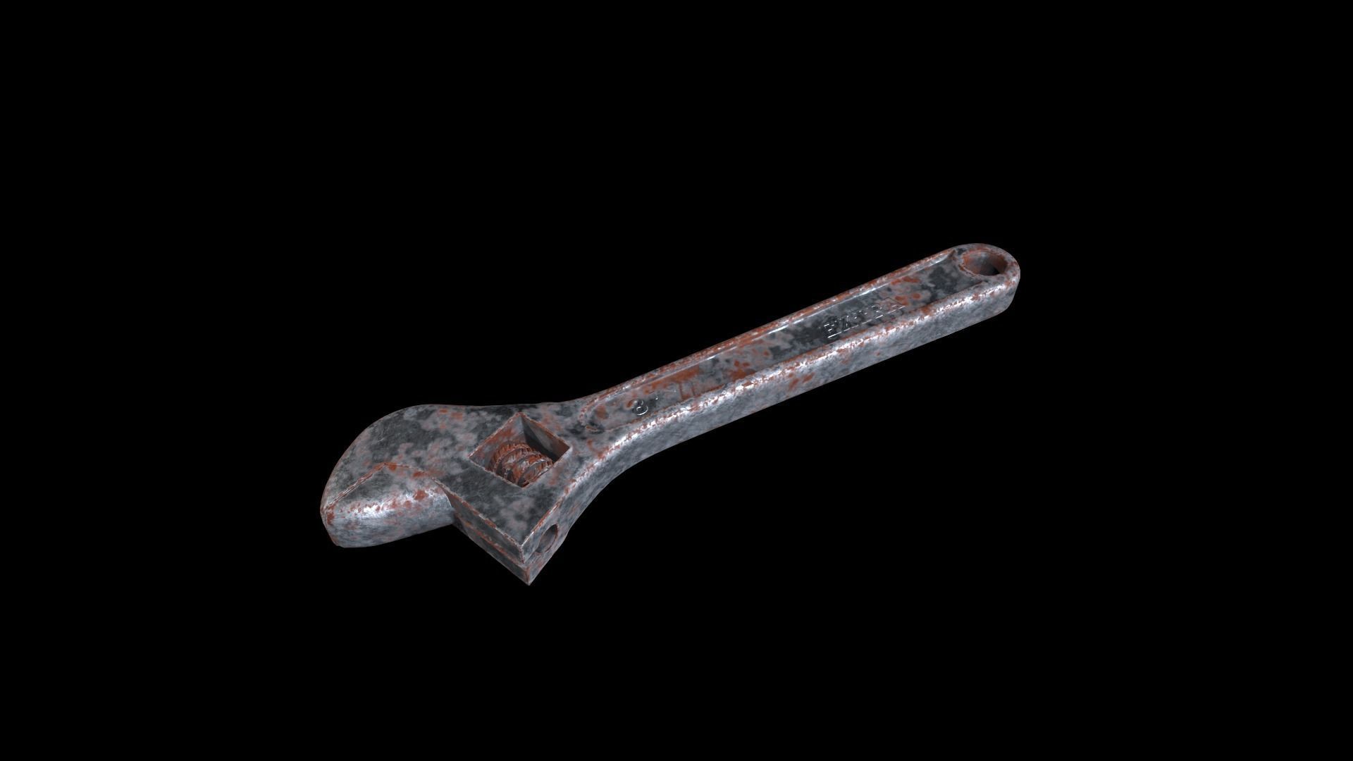 OLD  - WRENCH  Low-poly 3D model_4