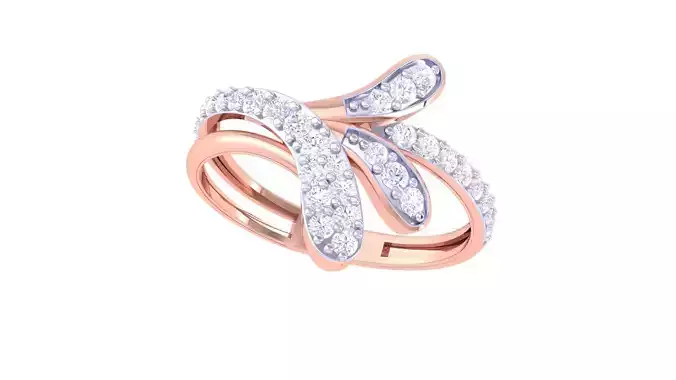 High Jewelry Diamond Cocktail Ring 3dm stl obj renders