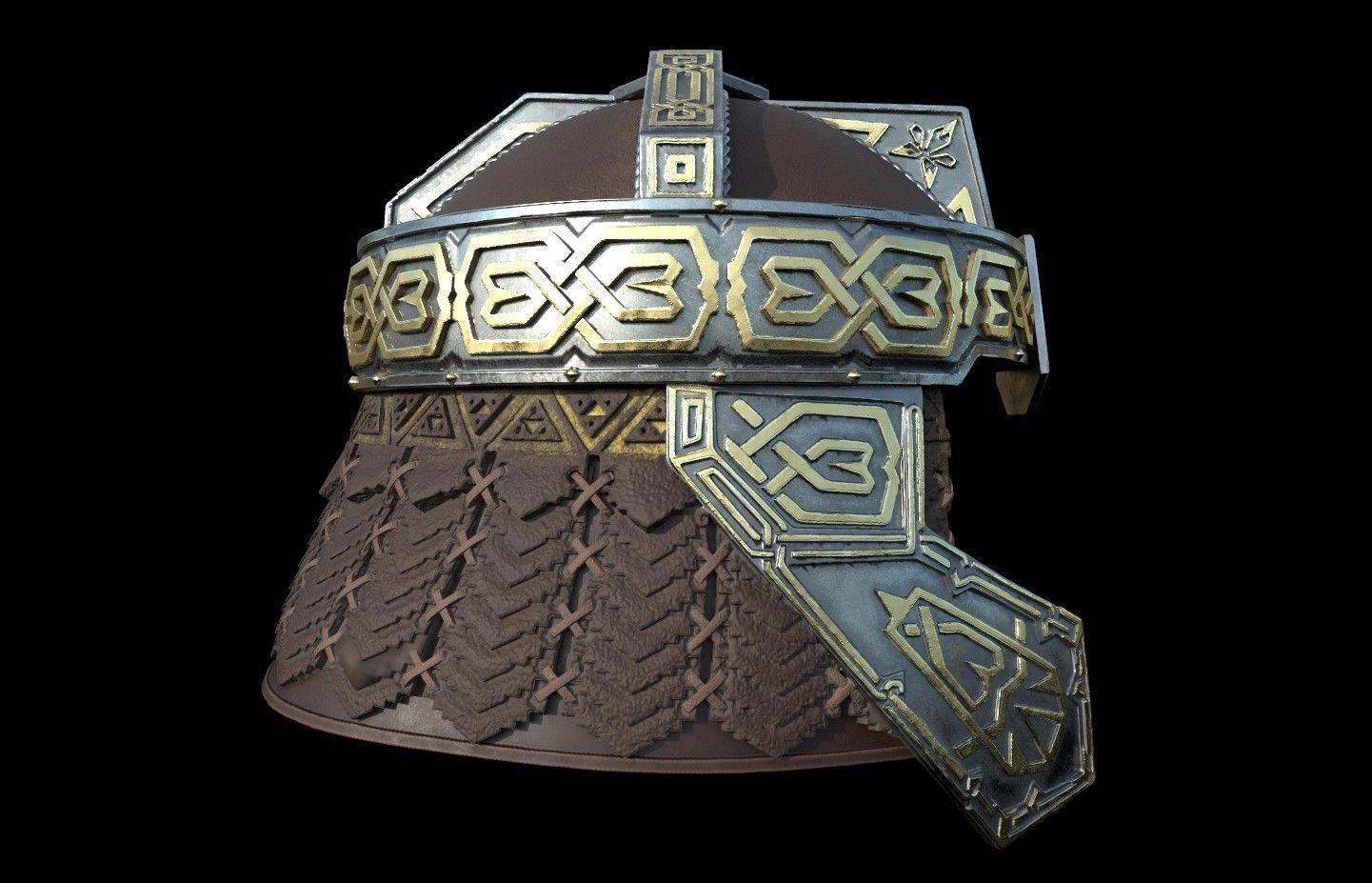 Gimli Helmet Return of the King 3d digital download 3D print model_1
