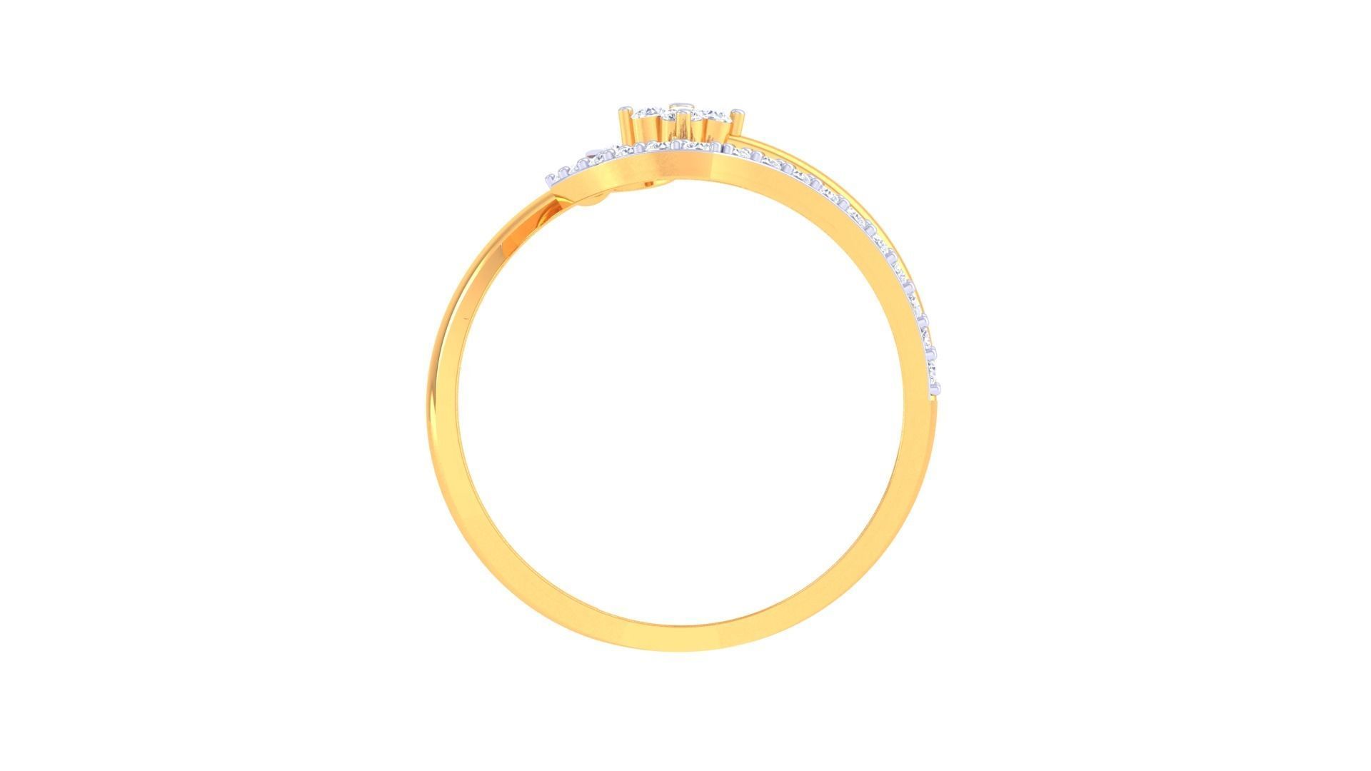 High Jewelry Diamond Cocktail Ring 3dm stl obj renders 3D print model_11