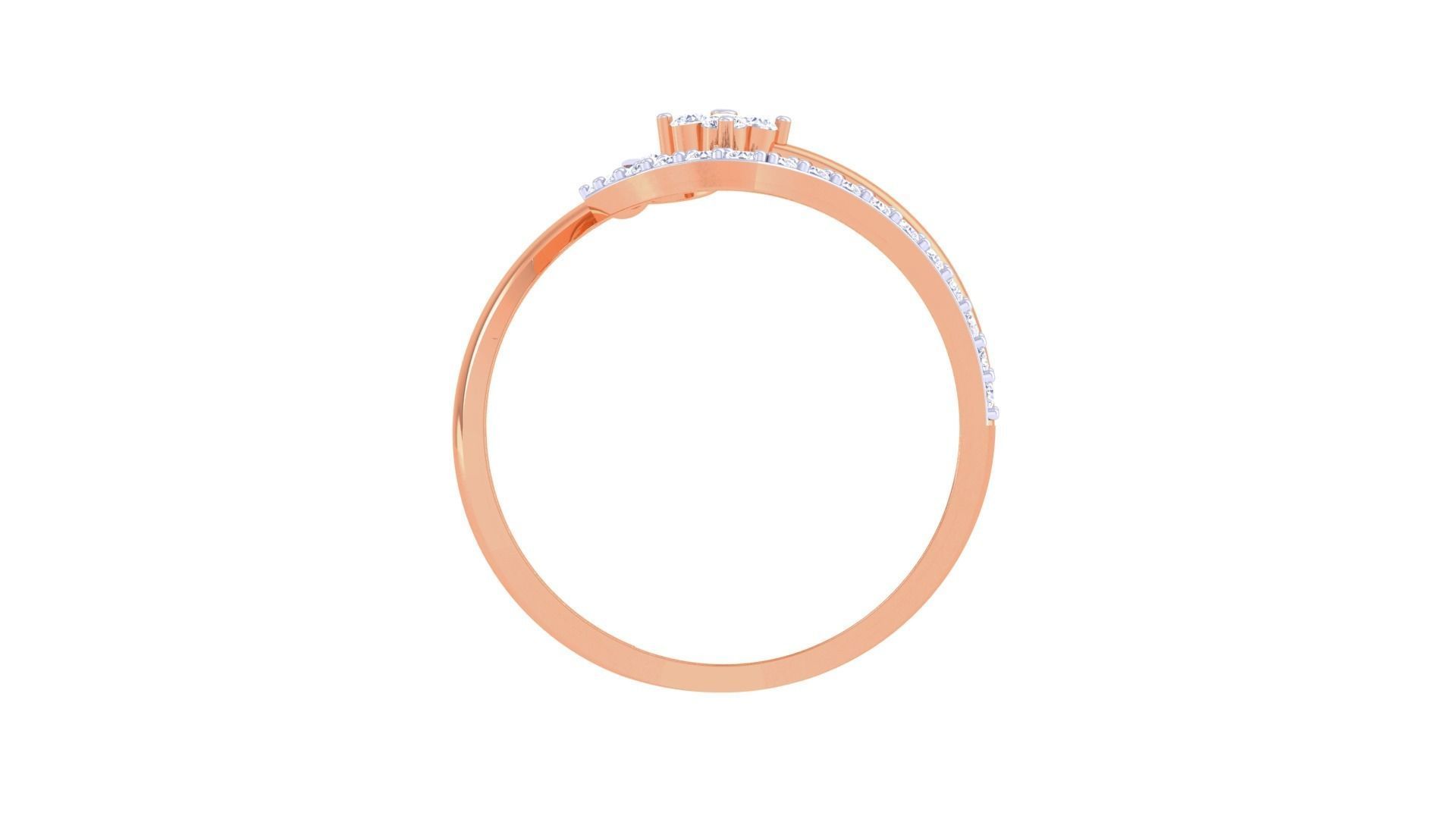 High Jewelry Diamond Cocktail Ring 3dm stl obj renders 3D print model_10