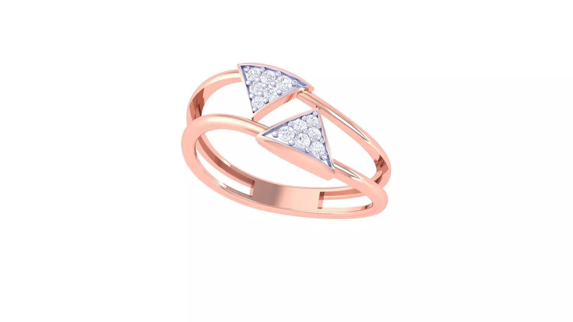 Wire High Jewelry Diamond Cocktail Ring 3dm stl obj renders 3D print model