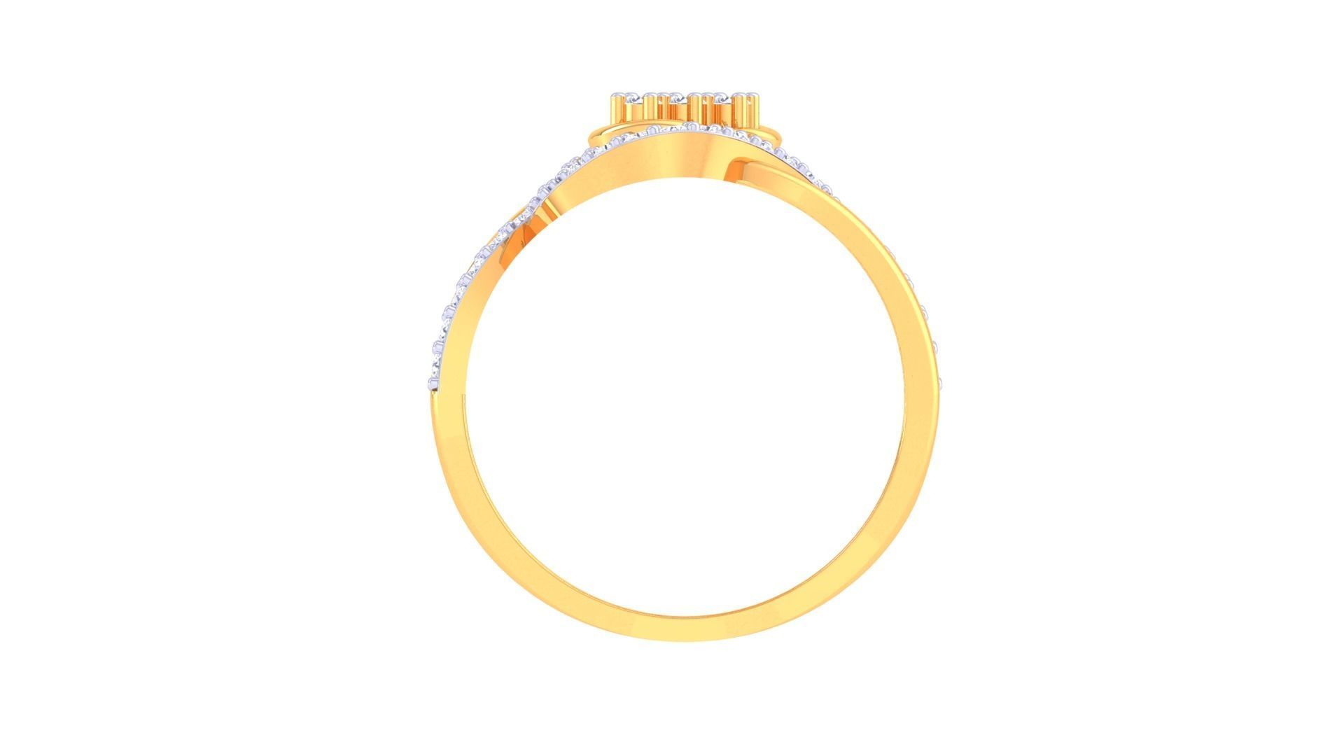 High Jewelry Diamond Cocktail Ring 3dm stl obj renders 3D print model_11