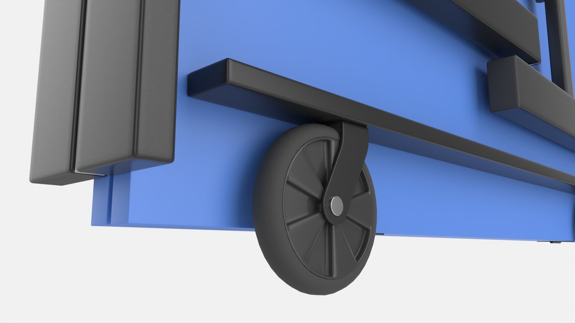 Indoor Table Tennis Table ITTF Folded 3D model_3