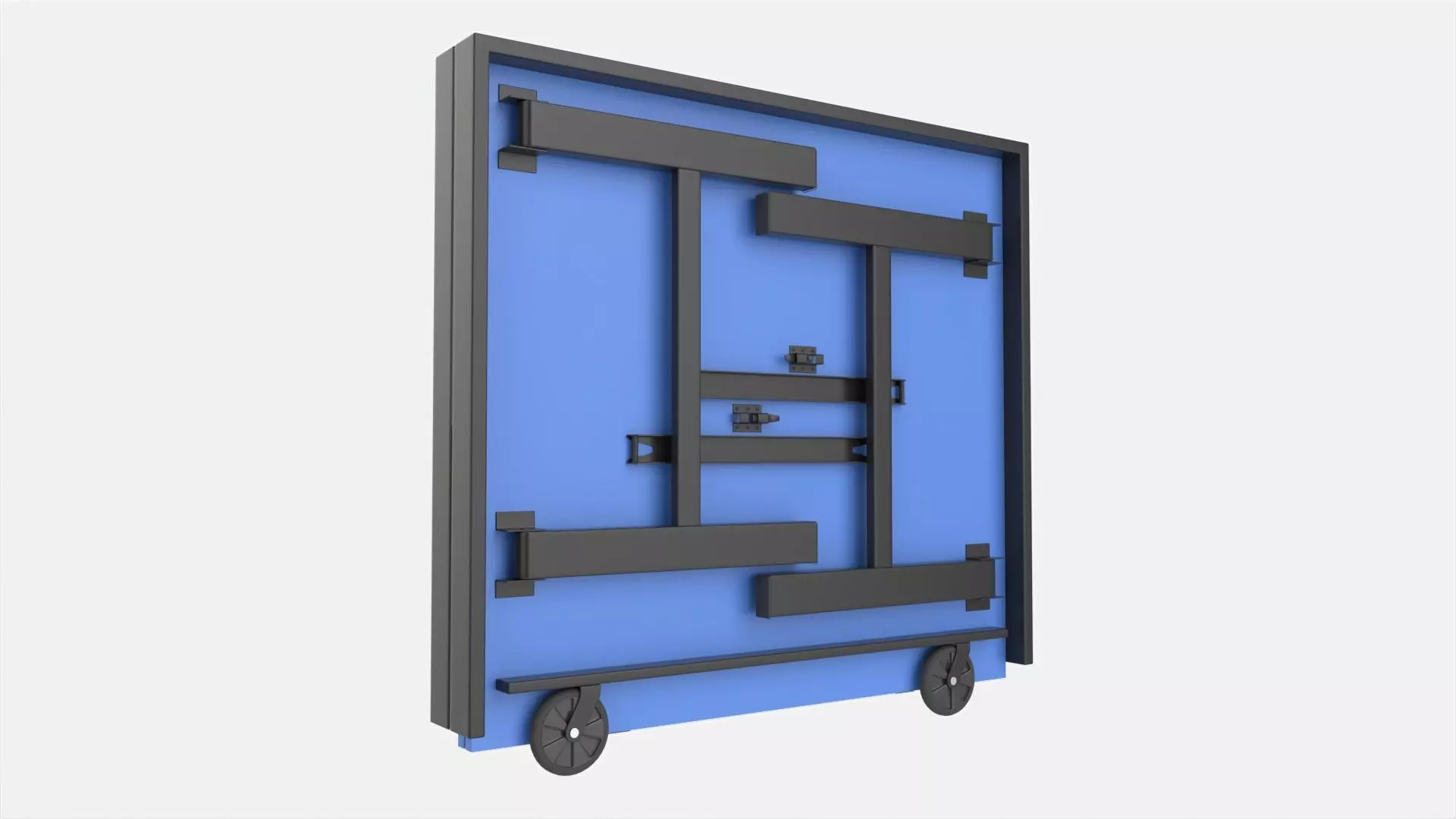 Indoor Table Tennis Table ITTF Folded 3D model_0