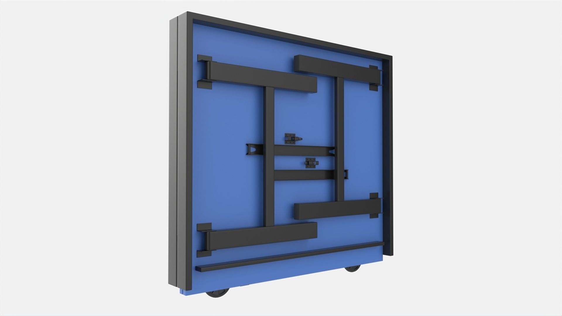 Indoor Table Tennis Table ITTF Folded 3D model_1
