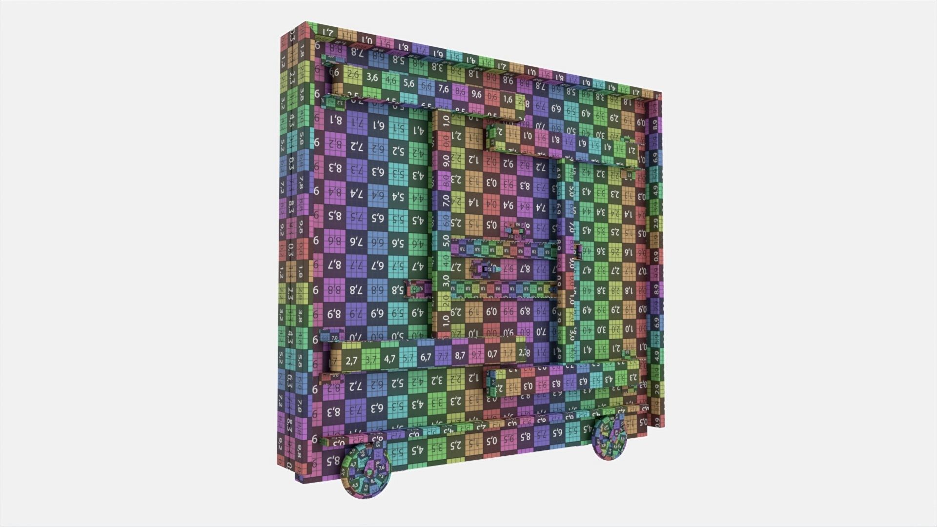 Indoor Table Tennis Table ITTF Folded 3D model_7