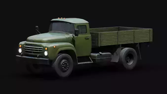 Soviet Military Truck Low-poly 3D model
