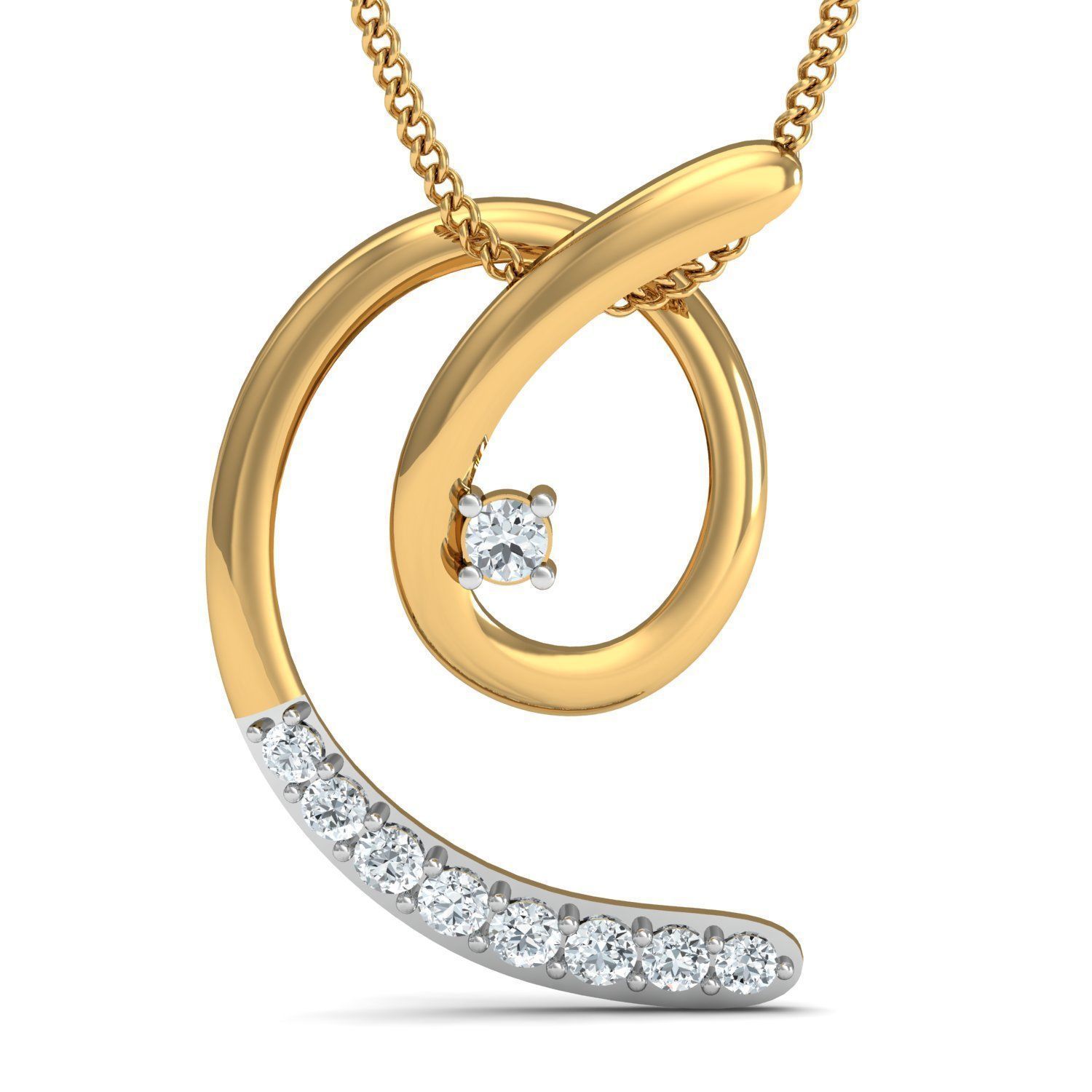 Diamond Solitaire Necklaces Set With Ring 3D Print Model 3D print model_3