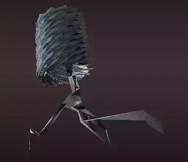 Quadraped Robot Low-poly 3D model